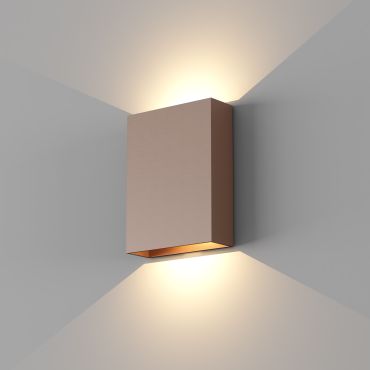 Artdelight Memphis – applique murale – 4 x 12 x 16 cm – 6W LED inclus – IP65 – bronze brossé