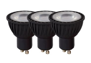 Lucide Spots LED (lot de 3) - Ø 5 x 5,3 cm - GU10 - 5W dimmable - 3000K - noir