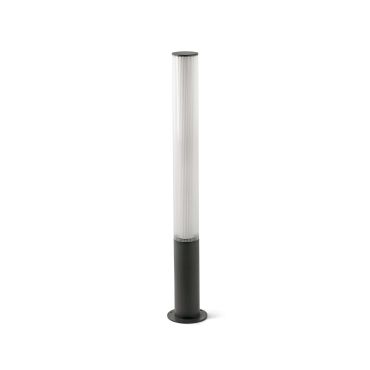 Faro Tura - lampe de jardin - Ø 16 x 105 cm - 28W LED inclus - IP65 - gris foncé