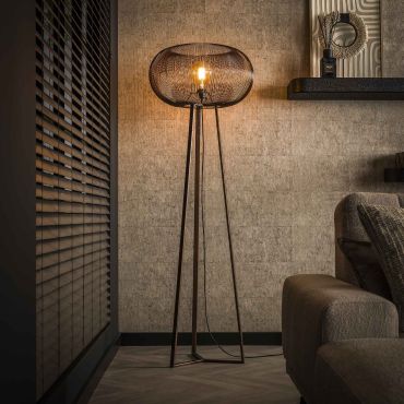 Vico 3 Leg Copper Twist - lampadaire - 170 cm - cuivre