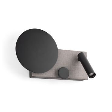 Faro Klee - applique murale - 27 x 3 x 16 cm - 10W+3W LED dimmable inclus - gris texturé