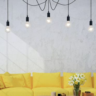 Lucide Fix Multiple - lampe suspendue - 400 x 200 cm - noir