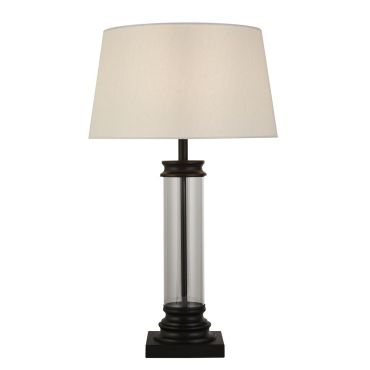 Searchlight Pedestal - lampe à poser - Ø 37 x 63 cm - noir et crème