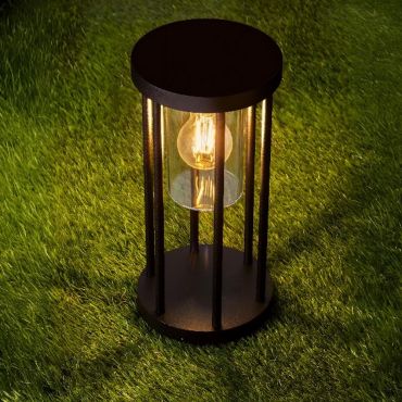 Nova Luce Elysium - lampe de jardin - Ø 16 x 35 cm - IP65 - anthracite foncé