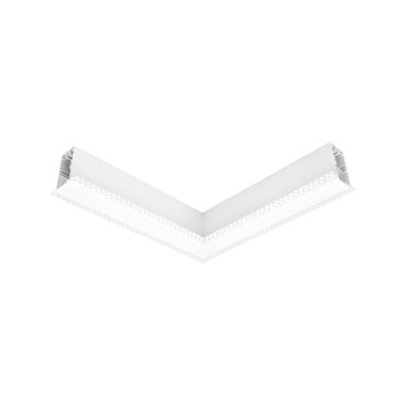 Nova Luce Gaga - profilé lumineux linéaire à encastrer - 34,5 x 3,8 x 7 cm - 20W LED inclus - blanc - couleur de lumière blanche