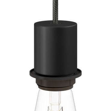 Creative Cables - Raccord E27 avec serre-câble - Ø 4,5 x 5,1 cm - noir