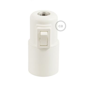 Creative Cables - Prise E27 avec interrupteur - Ø 3,9 x 7,7 cm - blanc