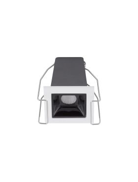 Nova Luce Akira - spot à encastrer - 4,5 x 4,5 cm - 37 x 37 mm taille d'encastrement - 3W LED inclus - noir - blanc chaud