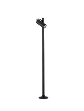 Nova Luce Darma - lampe de jardin - Ø 11 x 85 cm - 7W LED inclus - IP65 - noir sablé