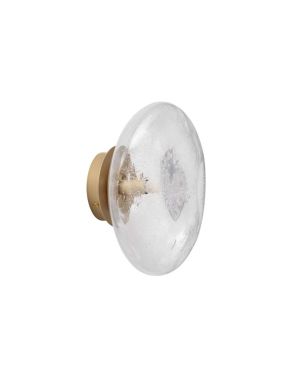 Nova Luce King - applique murale - Ø 26 x 14,6 cm - laiton doré et transparent
