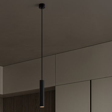 Nova Luce Mor - lampe suspendue - Ø 4 x 200 cm - noir