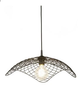 Searchlight Parachute - lampe suspendue - Ø 53 x 150 cm - noir