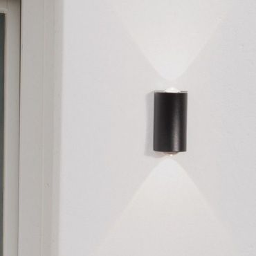 Nova Luce Azar - applique murale extérieure - 5 x 9 x 4 cm -  2 x 2W LED inclus - IP54 - anthracite foncé