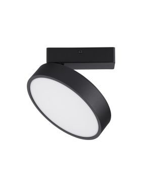 Nova Luce Perfect Profile - plafonnier - Ø 20 x 9,5 cm - 20W LED dimmable inclus - noir