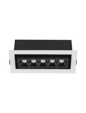 Nova Luce Cantia - spot à encastrer - 19 x 8,2 cm - 178 x 72 mm taille d'encastrement - 8W LED inclus - noir - blanc chaud