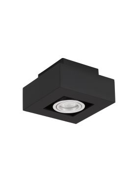 Nova Luce Robin - spot en saillie - 14,5 x 14,5 x 8,6 cm - noir