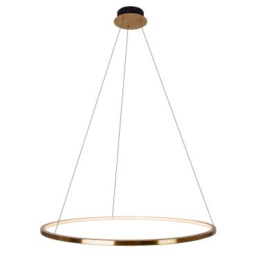 Maxlight Queen - lampe suspendue - Ø 50 x 150 cm - 19W LED inclus - or brossé