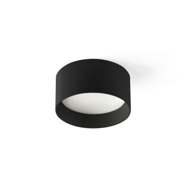 Faro Mizu - plafonnier - Ø 14 x 7 cm - 15W LED inclus - noir mat