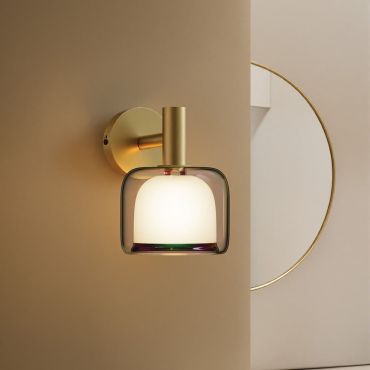 VK Lighting Nala - applique murale - Ø 14,5 x 21,5 x 19,8 cm - laiton mat
