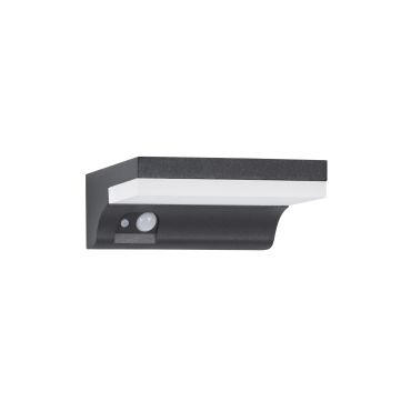 Nova Luce Dyn - Applique d'extérieur avec capteur solaire et interrupteur - 16 x 11,5 x 6 cm - 1,5W LED dimmable inclus - IP65 - anthracite