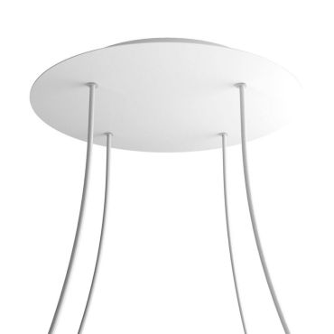 Creative Cables - Rose-One Rosace de plafond ronde pour 4 points lumineux - Ø 40 x 3,5 cm - blanc