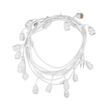 Century Italia Fiesta - guirlande lumineuse de 9,27 m dont 0,6 m de câble - 15 x E27 (hors ampoules) - IP44 - blanc