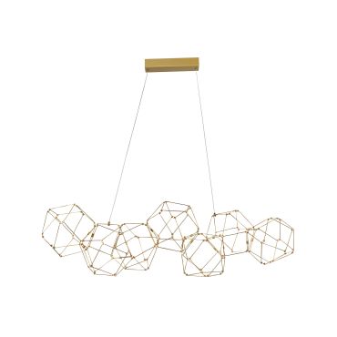 Nova Luce Nebula - lampe suspendue - 94,5 x 32,5 x 120 cm - 33,6W LED inclus - or