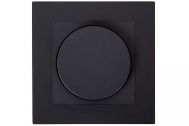Lucide Variateur encastré - Phase on et off - 7,6 x 7,6 x 5,1 cm - noir
