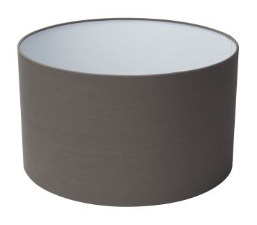 Searchlight Drum - abat-jour - Ø 40 x 23 cm - coton gris