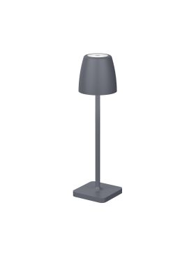 Nova Luce Colt - lampe de table rechargeable par câble USB - Ø 8 x 30 cm - 2W dimmable LED inclus - IP54 - gris basalte