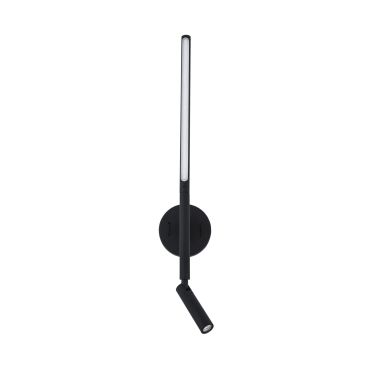Nova Luce Handy - applique murale avec interrupteur - 13,6 x 2 x 55 cm - 6W + 3W LED inclus - noir sable