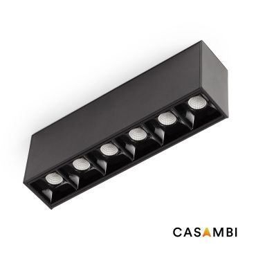 Faro Neso Point-6 - luminaire pour rail magnétique - 16,4 x 1,3 x 2,2 cm - 8W CASAMBI dimmable LED inclus - 34° beam - noir