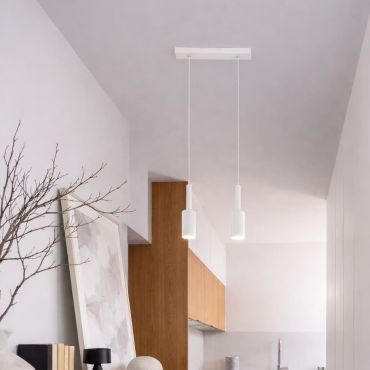 Nova Luce Joy - suspension - 30 x 3 x 200 cm - 14W LED inclus - blanc sable