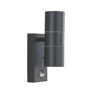 Searchlight Watford - Applique d'extérieur avec détecteur de mouvement - 7 x 21,5 cm - IP44 - noir satiné