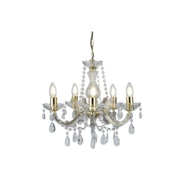 Searchlight Marie Therese - lustre - Ø 48 x 100 cm - or