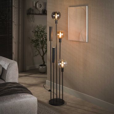 Vico Sfera Tricolore - lampadaire - 175 cm - noir artic