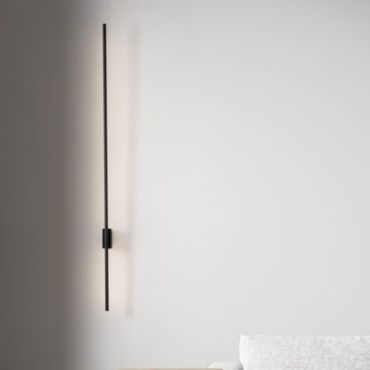 Nova Luce Tien - applique murale - 1,5 x 8,3 x 120 cm - 20W LED inclus - noir sable