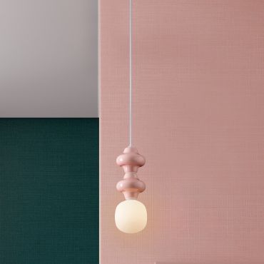 Nova Luce Clio - lampe suspendue - Ø 18 x 198 cm - jaune et verre opale