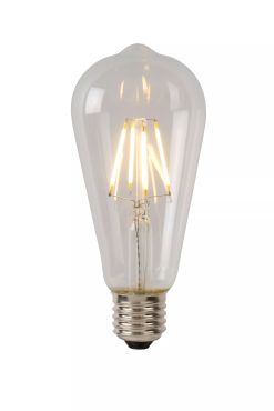 Lucide Lampe à incandescence LED classe B - Ø 6,4 x 14,6 cm - E27 - 7W dimmable - 2700K - transparent