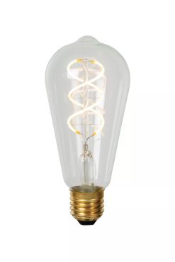 Lucide Ampoule à filament LED - Ø 6,4 x 14,6 cm - E27 - 4,9W dimmable - 2700K - transparent