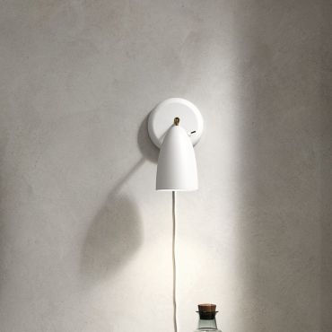Design for the People Nexus 2 - applique murale avec interrupteur - 19 x 10 x 22 cm - blanc et gris