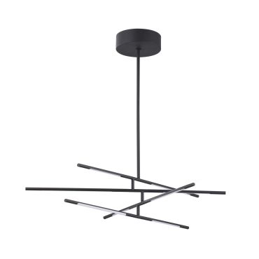 Nova Luce Raccio - lampe suspendue - 84 x 80 x 81 cm - 40W LED dimmable inclus - noir