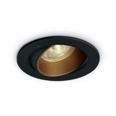 ONE Light Anneaux interchangeables - spot encastré - Ø 85 mm, Ø 76 mm encastré - 7W LED dimmable inclus - noir