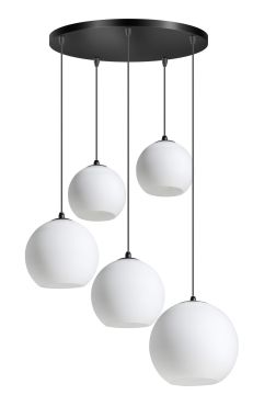 ETH Orb Opal - suspension - Ø 30 x 350 cm - noir et blanc