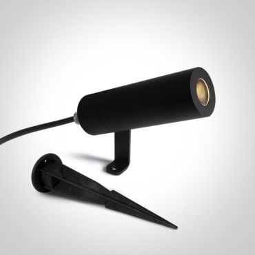 One Light Garden Cylindre - spot de sol sur pique - Ø 3,6 x 13 x 8,5 cm - 6,5W LED incl. - IP65 - noir