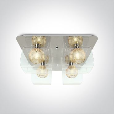 ONE Light Cube Range - spot en saillie 4L - 40 x 40 x 17,5 cm - chrome