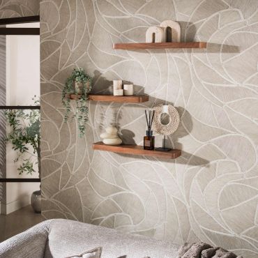 Vico Carve - ensemble de 3 étagères murales - 60 x 12 x 3,5 cm - bois d'acacia