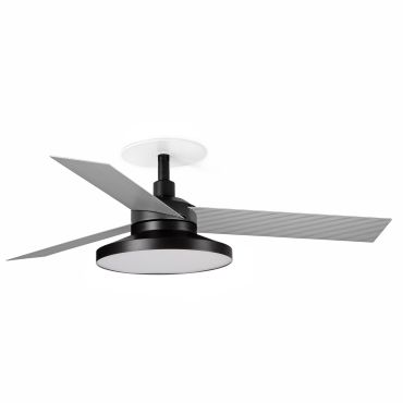 Faro Cruiser Tak 3 S - ventilateur de plafond avec lumière et rosace encastrée - Ø 106 cm - noir mat - 2700K