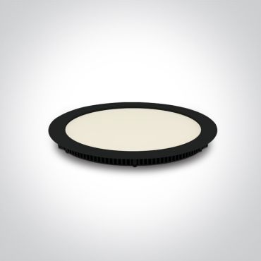 ONE Light Round Recessed Panels - plafonnier encastré - Ø 295 mm, Ø 285 mm taille d'encastrement - 30W LED inclus - noir