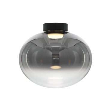 VK Lighting Iori - plafonnier - Ø 40 x 35 cm - 11W LED inclus - noir et gris fumé